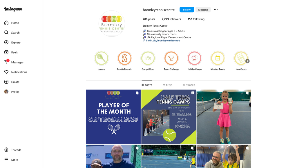 Social Media Strategy for tennis facility websites 4