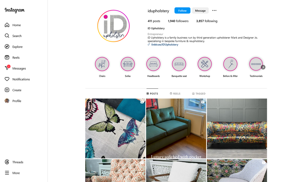 Social Media Strategy for upholstery websites 3