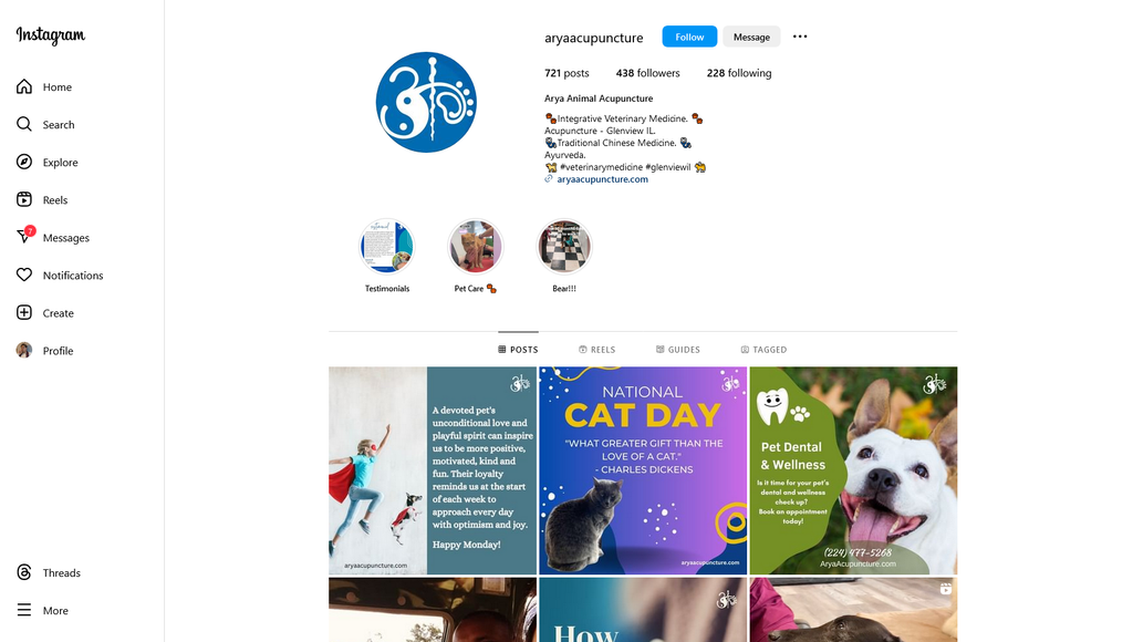 Social Media Strategy for veterinary acupuncture websites 4