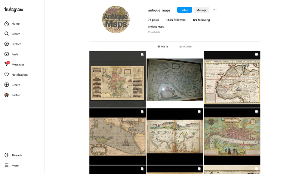 Social Media Strategy for vintage maps store websites 3