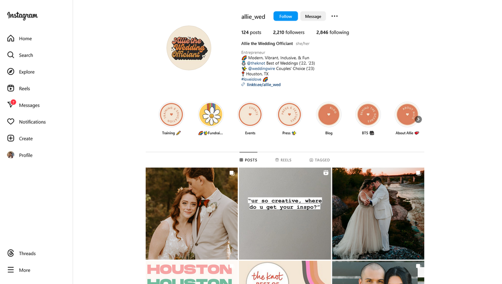 Social Media Strategy for wedding officiant websites 1
