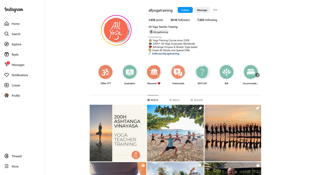 Social Media Strategy for yoga instructor school websites 4