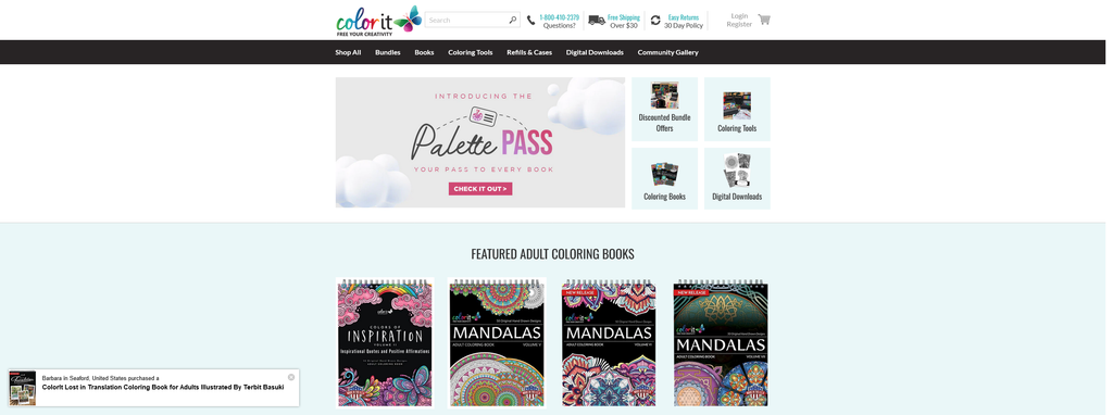 Website Design & Creation for adult coloring book company website URL 5