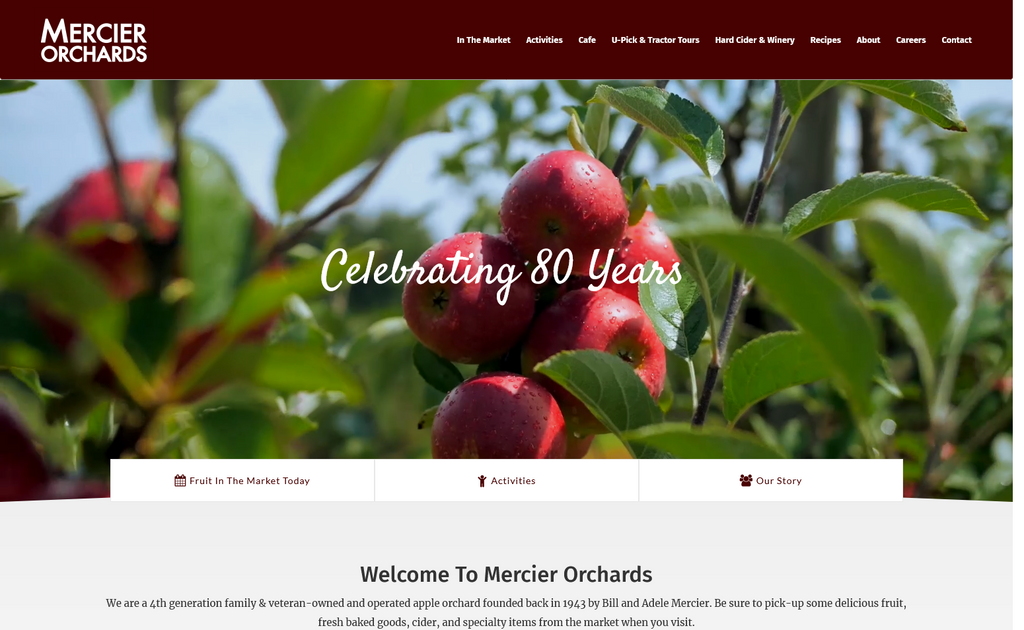Website Design & Creation for agritourism website URL 2