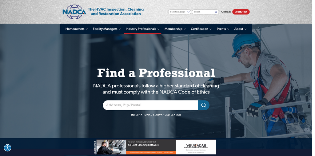 Website Design & Creation for air duct cleaning website URL 2