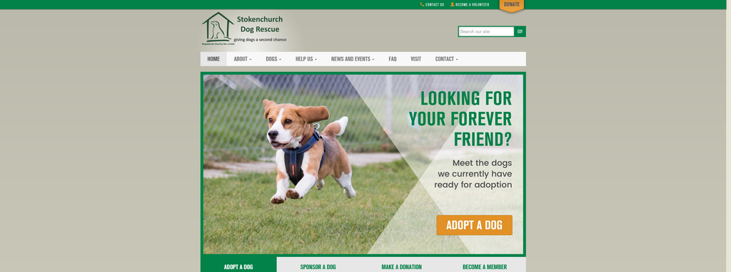 Website Design & Creation for animal rescue website URL 2