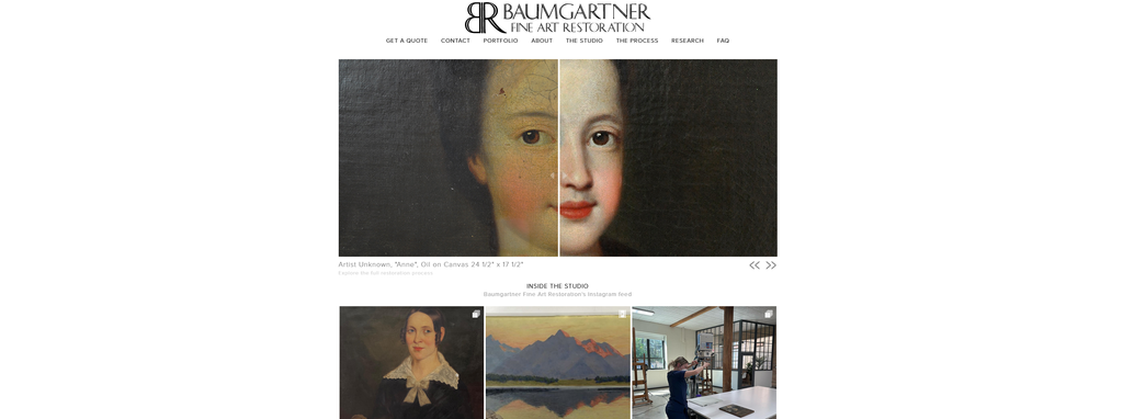 Website Design & Creation for art restoration website URL 4