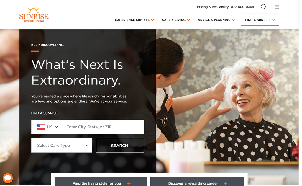 Website Design & Creation for assisted living website URL 2