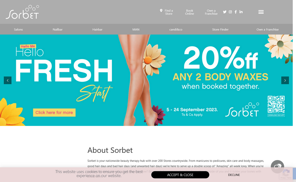 Website Design & Creation for beauty salon website URL 2