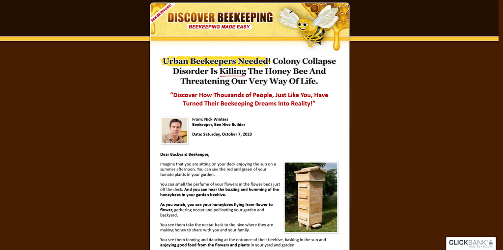 Website Design & Creation for beekeeping website URL 1
