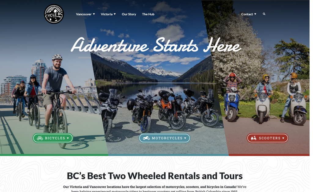 Website Design & Creation for bike rental website URL 3