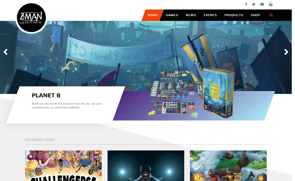 Website Design & Creation for board game company website URL 4