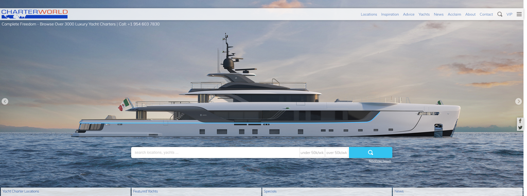 Website Design & Creation for boat charter website URL 4