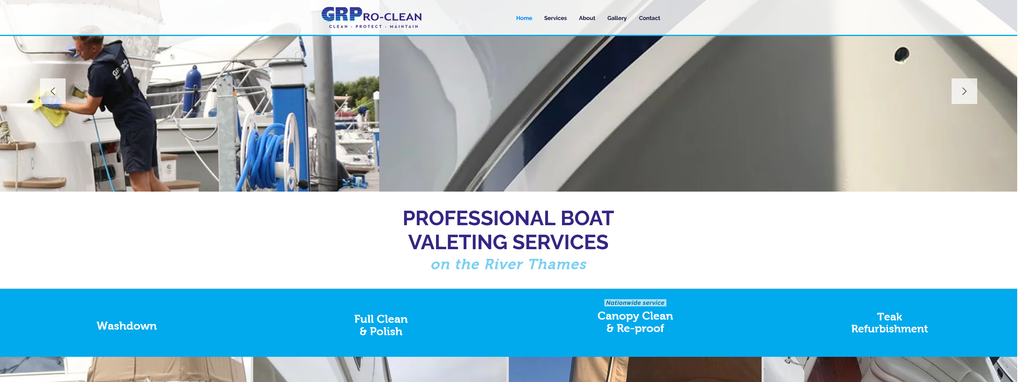 Website Design & Creation for boat cleaning service website URL 1