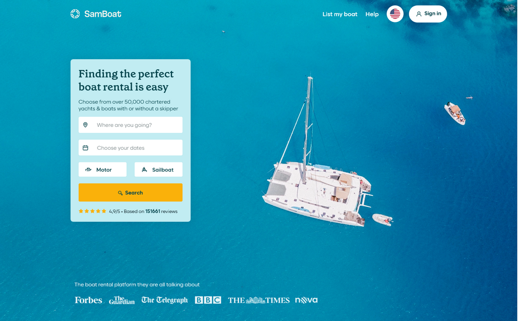 Website Design & Creation for boat rental website URL 5