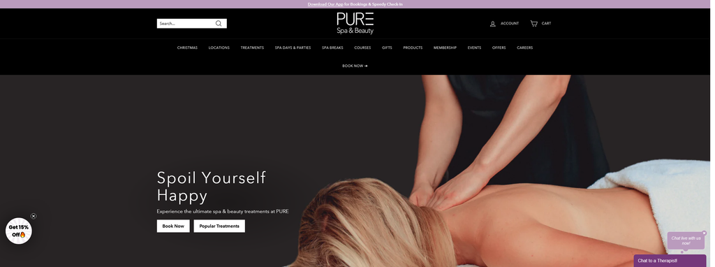 Website Design & Creation for body wrap spa website URL 1