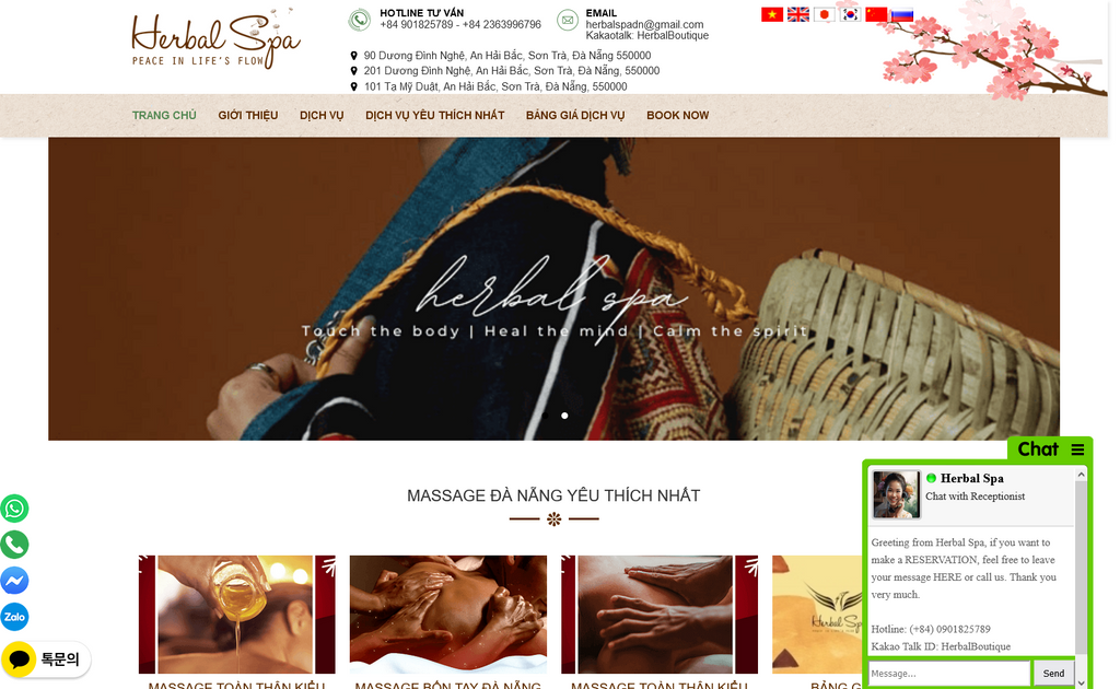 Website Design & Creation for body wrap spa website URL 3