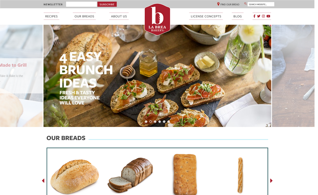 Website Design & Creation for bread bakery website URL 2