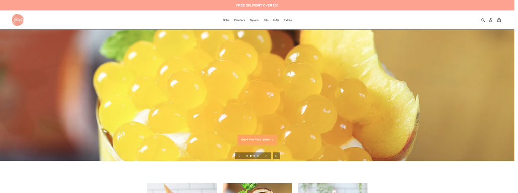Website Design & Creation for bubble tea website URL 3
