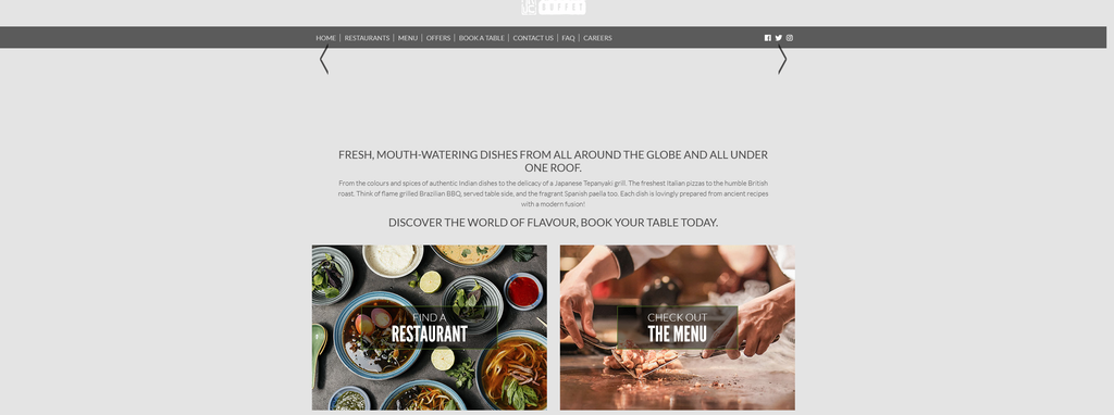 Website Design & Creation for buffet restaurant website URL 2