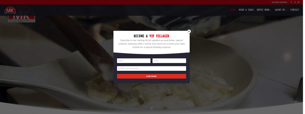 Website Design & Creation for buffet restaurant website URL 4