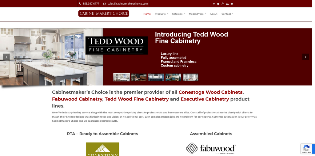 Website Design & Creation for cabinet making website URL 2