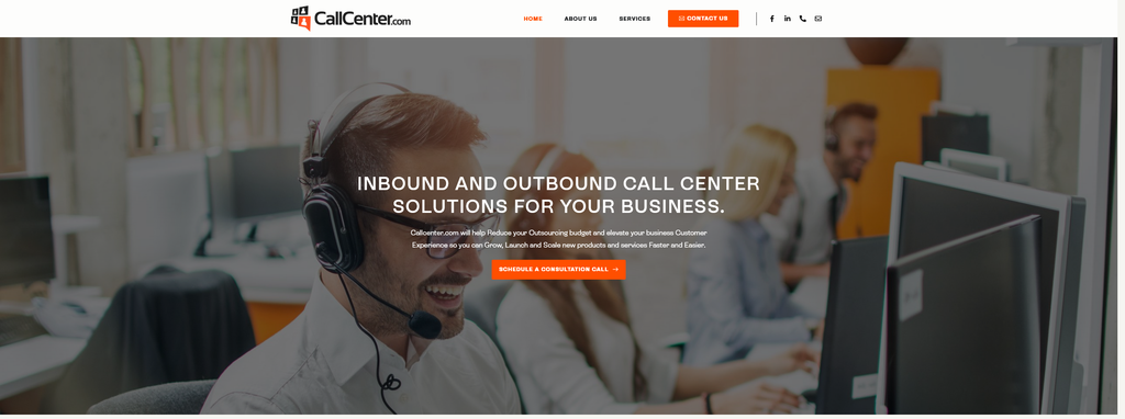 Website Design & Creation for call center website URL 4