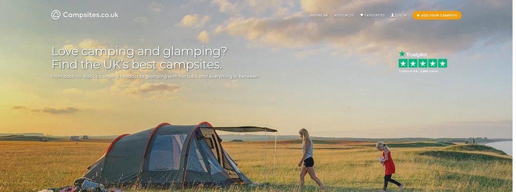 Website Design & Creation for camping retreat website URL 2