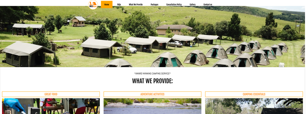 Website Design & Creation for camping retreat website URL 4