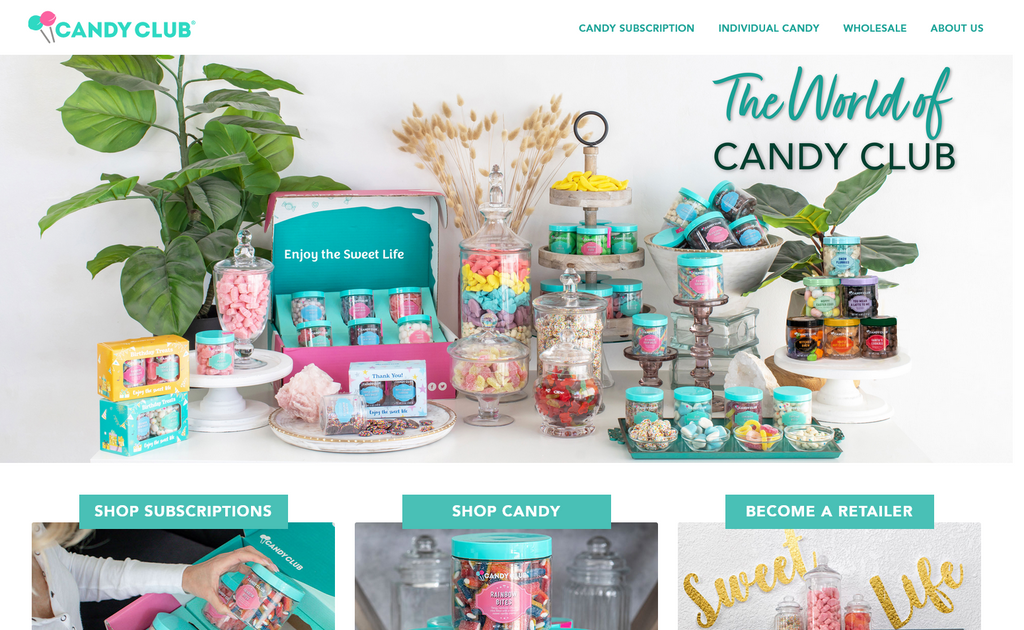 Website Design & Creation for candy store website URL 2