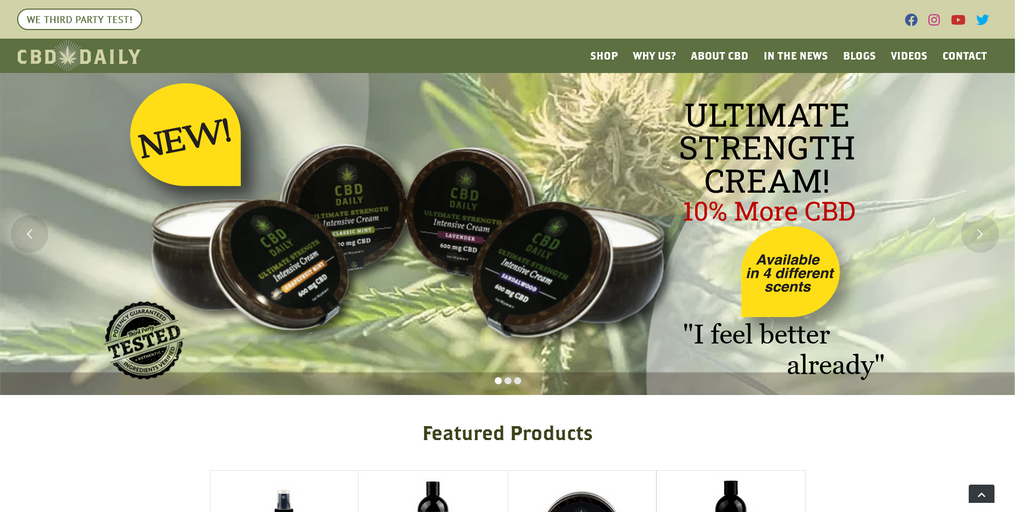 Website Design & Creation for cannabis beauty products website URL 3
