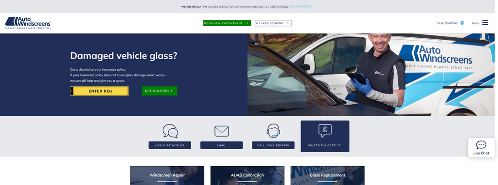 Website Design & Creation for car window repair website URL 4