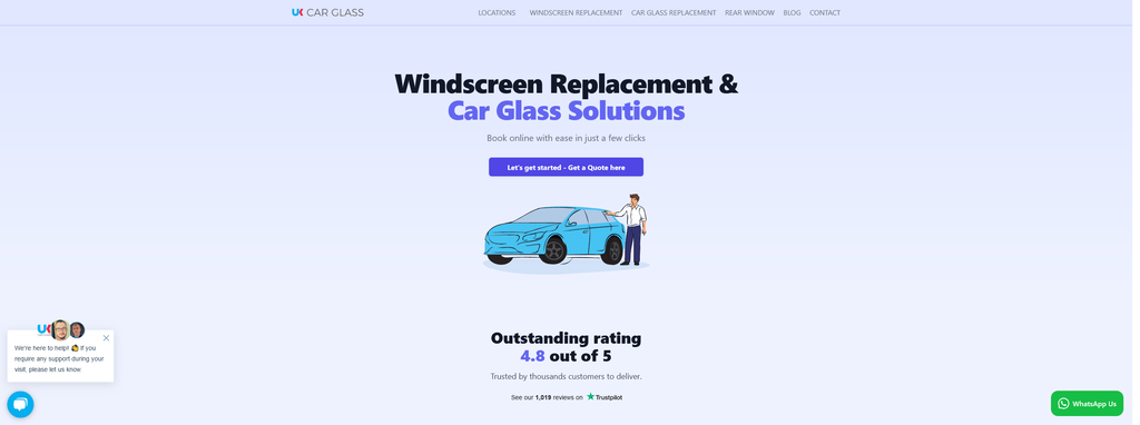 Website Design & Creation for car window repair website URL 5