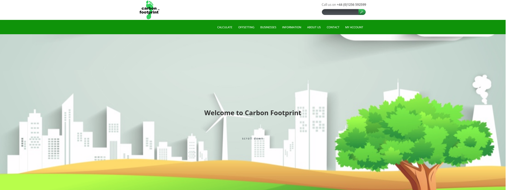Website Design & Creation for carbon off setting website URL 1