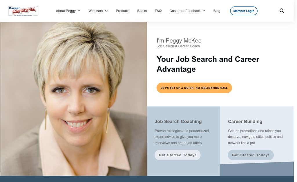 Website Design & Creation for career coach website URL 1