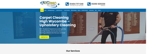 Website Design & Creation for carpet cleaning website URL 1