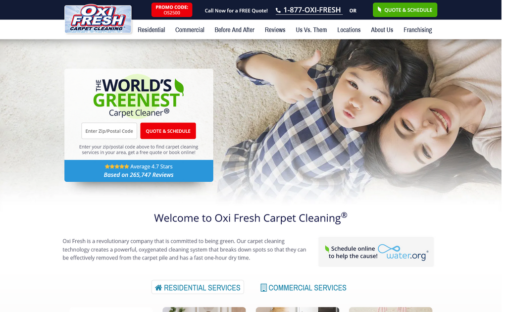 Website Design & Creation for carpet cleaning website URL 4