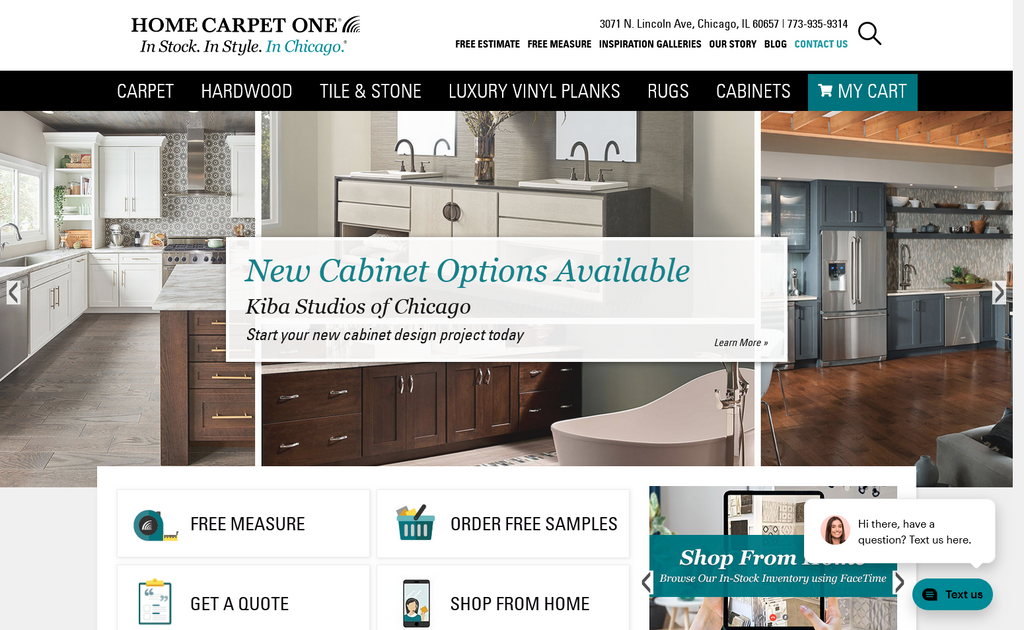Website Design & Creation for carpet store website URL 4