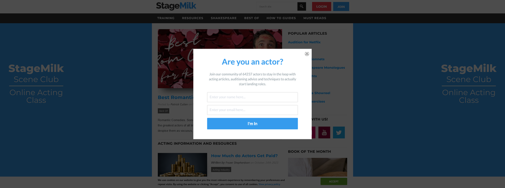 Website Design & Creation for casting agency website URL 2