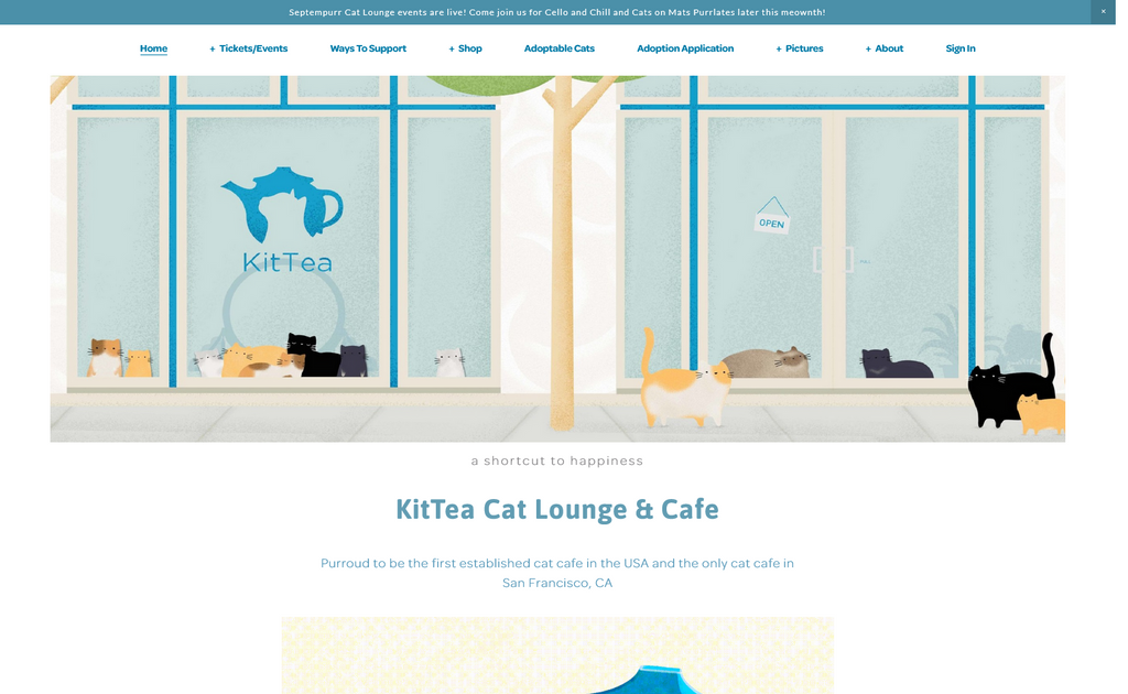 Website Design & Creation for cat cafe website URL 3