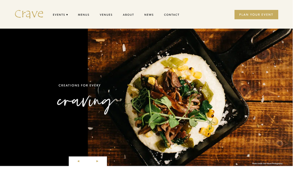 Website Design & Creation for catering website URL 5