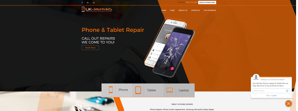 Website Design & Creation for cell phone repair website URL 5