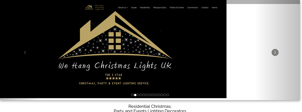 Website Design & Creation for christmas lights installation website URL 1