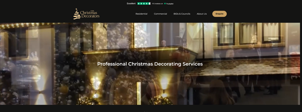 Website Design & Creation for christmas lights installation website URL 2