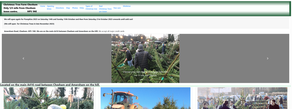 Website Design & Creation for christmas tree farm website URL 2