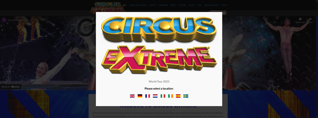 Website Design & Creation for circus website URL 5