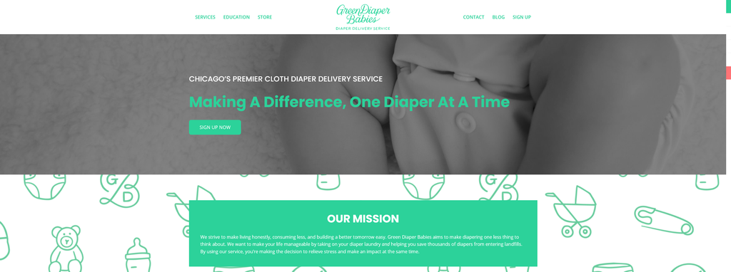 Website Design & Creation for cloth diaper service website URL 1