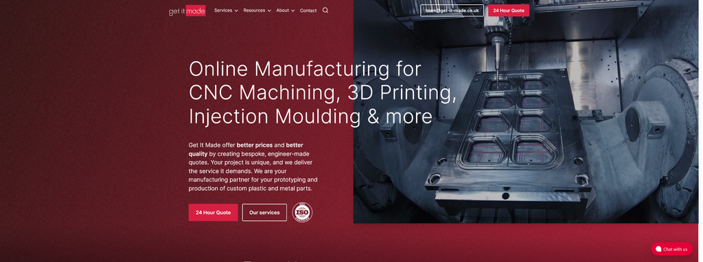 Website Design & Creation for cnc machining website URL 2