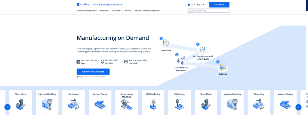 Website Design & Creation for cnc machining website URL 3