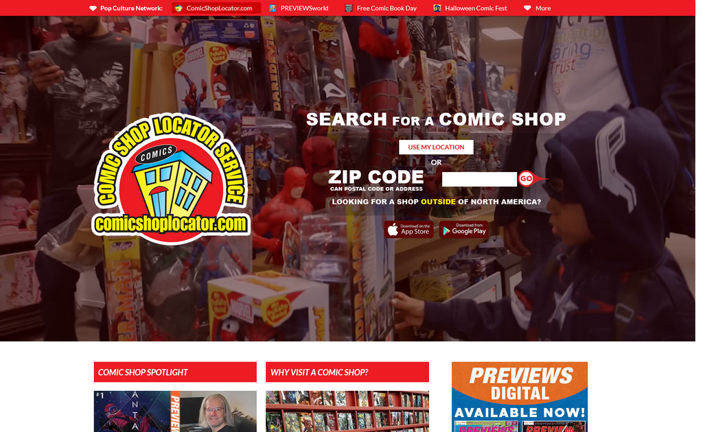 Website Design & Creation for comic book store website URL 1